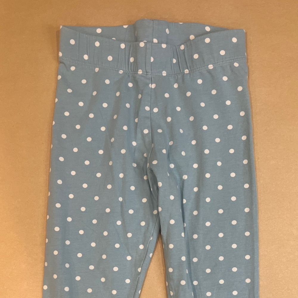 Boden Blue and White Polka Dot Leggings